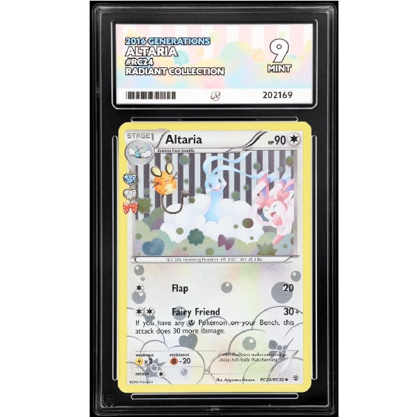 2016 Pokemon Radiant Collection Altaria RC24/RC32 ACE 9 Mint Preowned