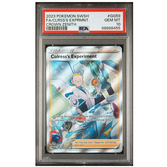 2023 Pokemon Crown Zenith Colress's Experiment GG59/GG70 PSA Gem Mint 10 Preowned
