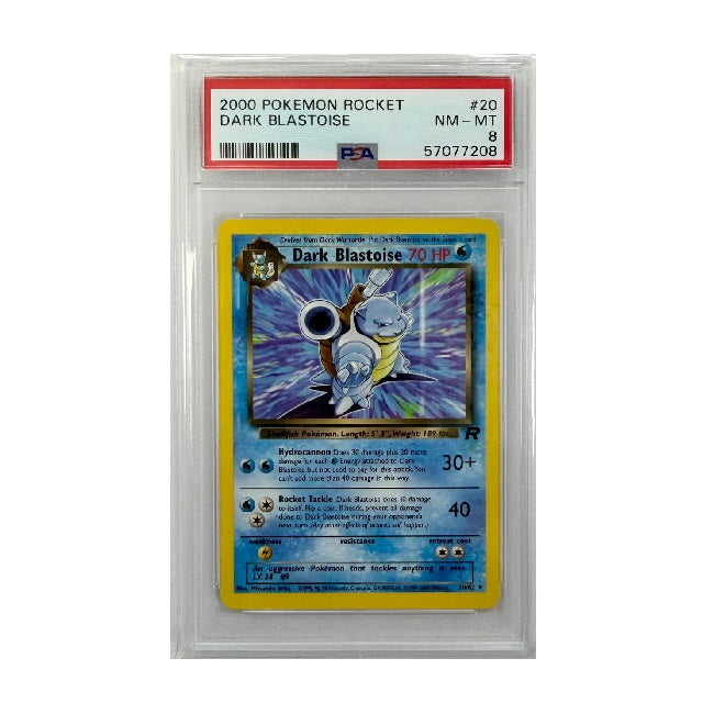 2000 Pokemon Rocket Dark Blastoise 20/82 PSA Near Mint 8 Preowned