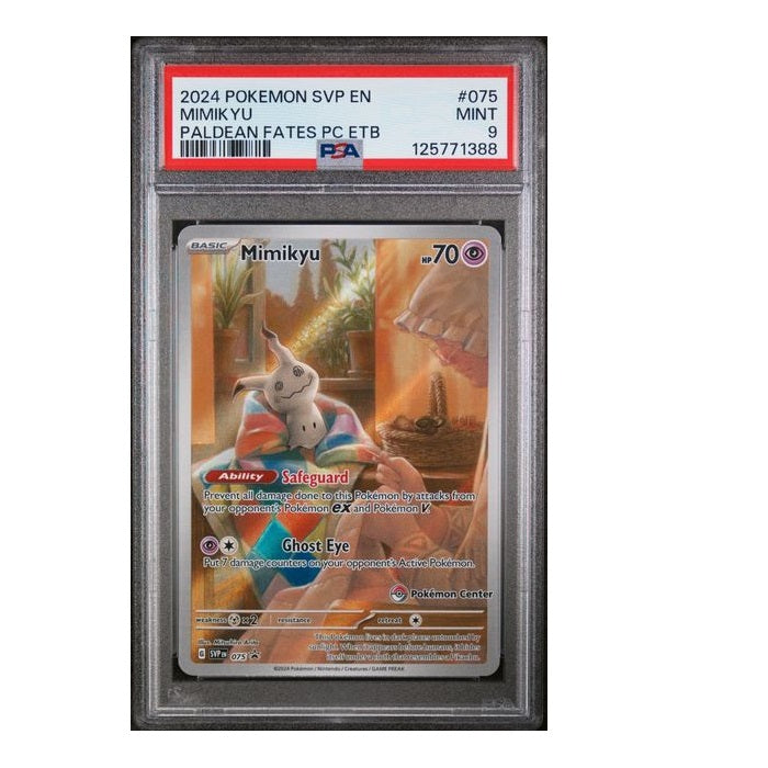 2024 Pokemon Black Star Promo Mimikyu 075 Pokemon Centre PSA Mint 9 Preowned