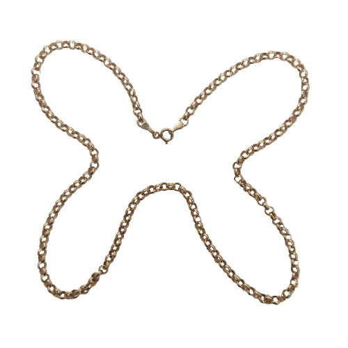 9ct Gold Belcher Chain 16" Approx 4.2g Preowned