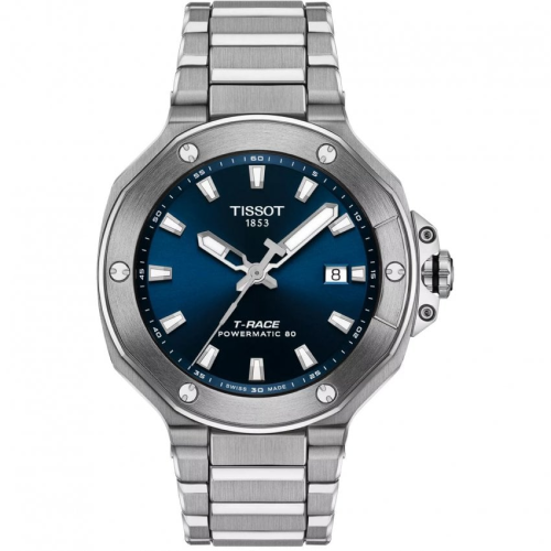 Tissot T1418071104100 Men's T-Race 41mm Blue Dial Powermatic 80 Grade B Preowned