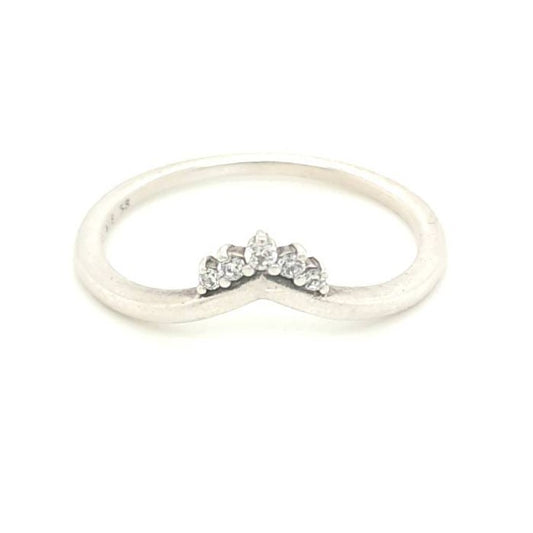 925 Pandora Tiara Wishbone Ring 1.6g Preowned