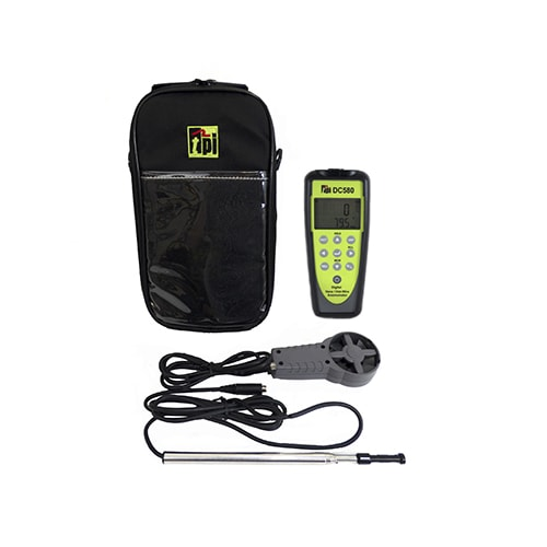 TPI DC580C3 Complete Airflow Meter Hot-wire & Vane Anemometer Kit Grade B Preowned