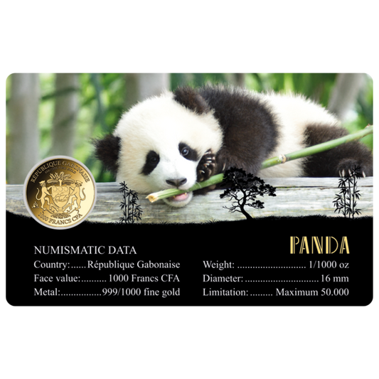 Panda Coin Card - Gold Gift