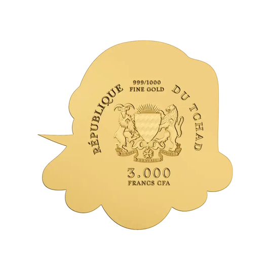 Santa in Gift Box - Gold Gift
