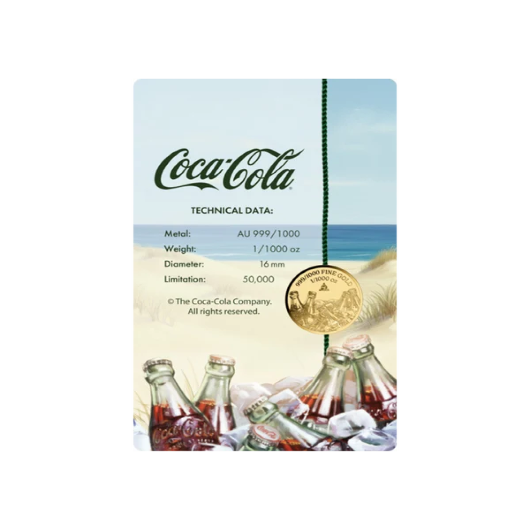 Coca-Cola Vintage Refreshment Goldcard - Gold Gift