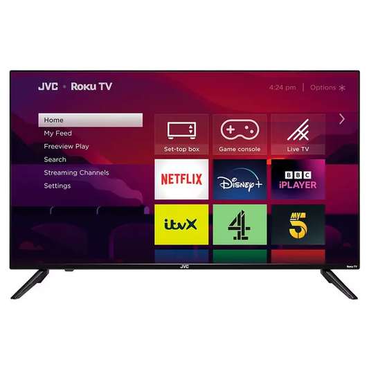 JVC LT-40CR330 Roku TV 40" 4K Smart TV Grade B Preowned Collection Only