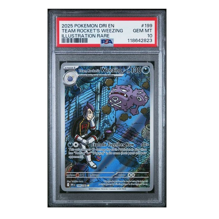 2025 Pokemon Destined Rivals Team Rockets Weezing 199/182 PSA Gem Mint 10 Preowned