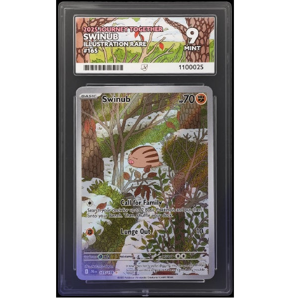 2025 Pokemon Journey Together Swinub 165/159 Ace Mint 9 Preowned