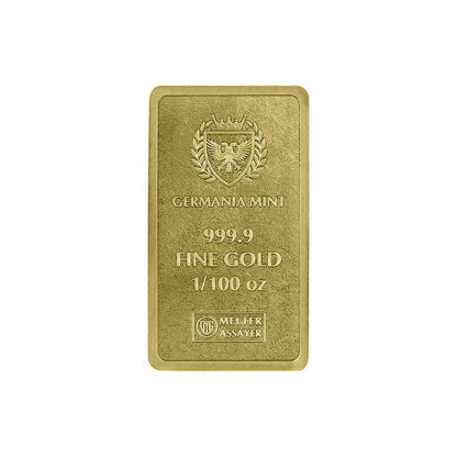 Germania Mint 1/100oz Au999.9 Stamped Bar