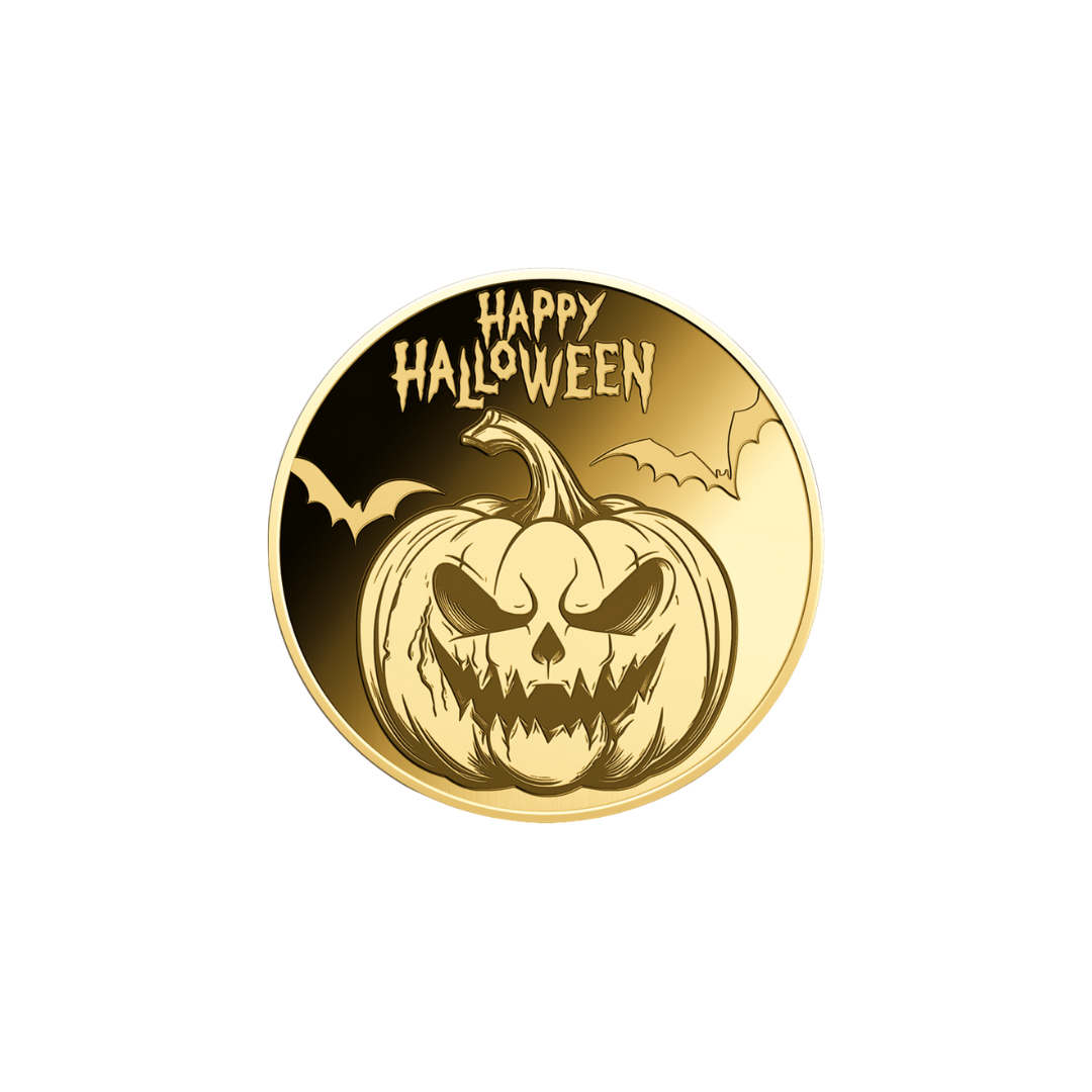 Halloween Coin Card 999/1000 1/1000oz - Gold Gift