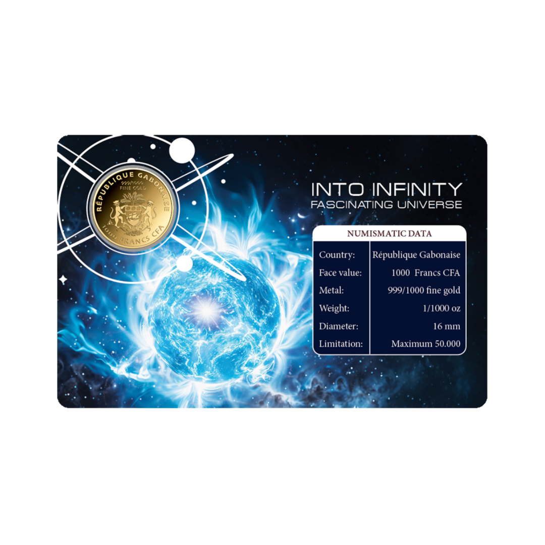 Universe Neutron Star Coin Card 999/1000 1/1000oz - Gold Gift