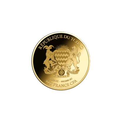 African Elephant Coin Card - Gold Gift