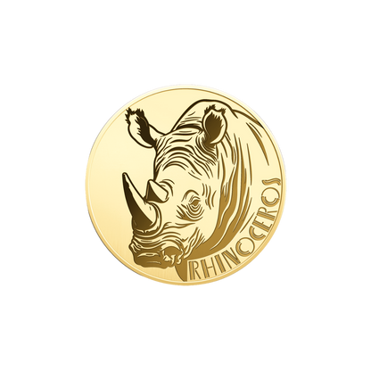 American Rhinoceros Coin Card 999/1000 1/1000oz - Gold Gift Preowned