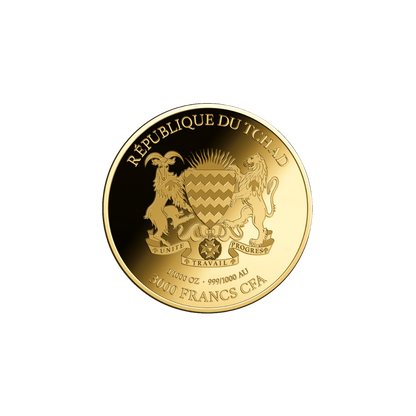 American Rhinoceros Coin Card 999/1000 1/1000oz - Gold Gift Preowned