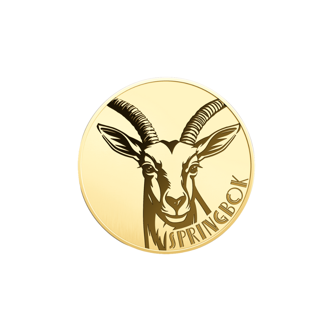 American Springbok Coin Card 999/1000 1/1000oz - Gold Gift Preowned