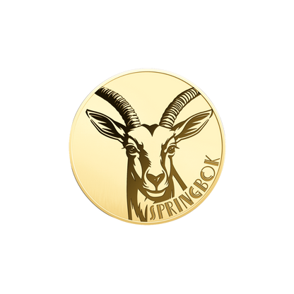 American Springbok Coin Card 999/1000 1/1000oz - Gold Gift Preowned