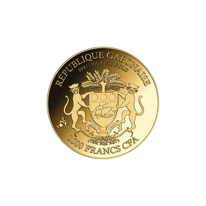 American Springbok Coin Card 999/1000 1/1000oz - Gold Gift Preowned