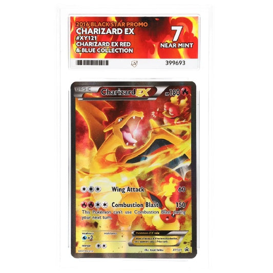 2016 Pokemon Red & Blue Collection Charizard EX XY121 ACE Near Mint 7 Preowned