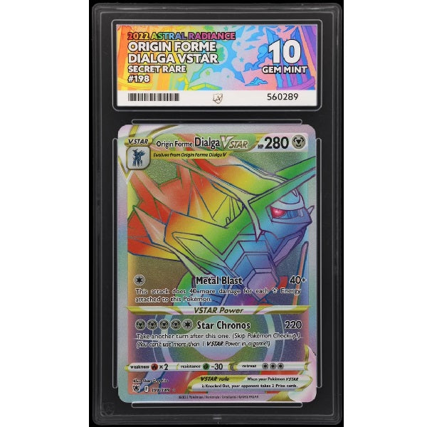 2022 Pokemon Astral Radiance Origin Forme Dialga Vstar 198/189 ACE 10 Gem Mint Preowned