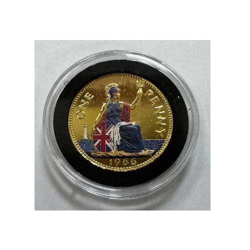 The Changing Faces Of British Coinage 1967 - Pre-Decimal Britannia Penny Coin Preowned