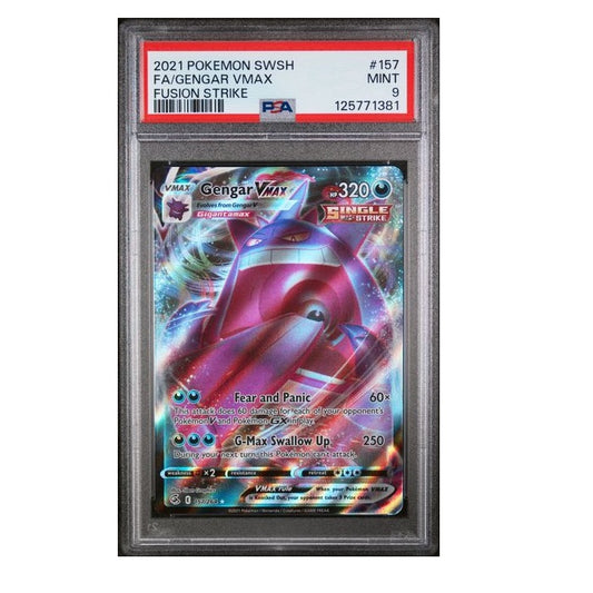 2021 Pokemon Fusion Strike Gengar Vmax 157/264 PSA Mint 9 Preowned