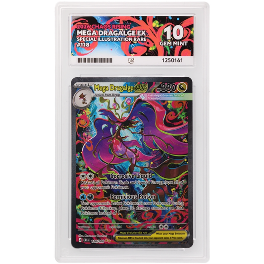 2026 Pokemon Chaos Rising Mega Dragale Ex Special Illustration Rare 118/086 ACE GEM Mint 10 Preowned