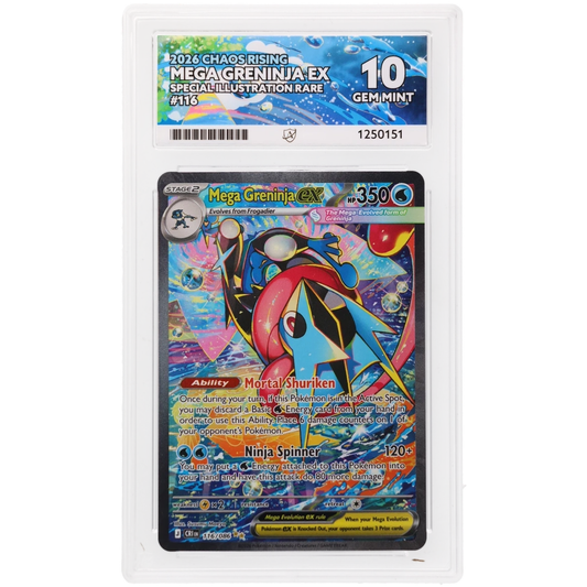 2026 Chaos Rising Mega Greninja Ex Special Illustration Rare 116/086 ACE GEM Mint 10 Preowned