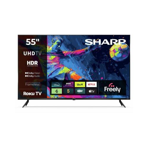 Sharp 55GJ4025K 55" LED 4K UHD Smart Roku TV Grade B Preowned Collection Only