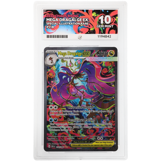 2026 Pokemon Chaos Rising Mega Dragale Ex Special Illustration Rare 118/086 ACE GEM Mint 10 Preowned