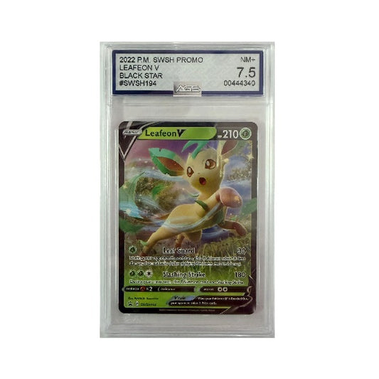 2022 Pokemon Black Star Promo Leafeon V SWSH194 AGS Near Mint 7.5 Preowned