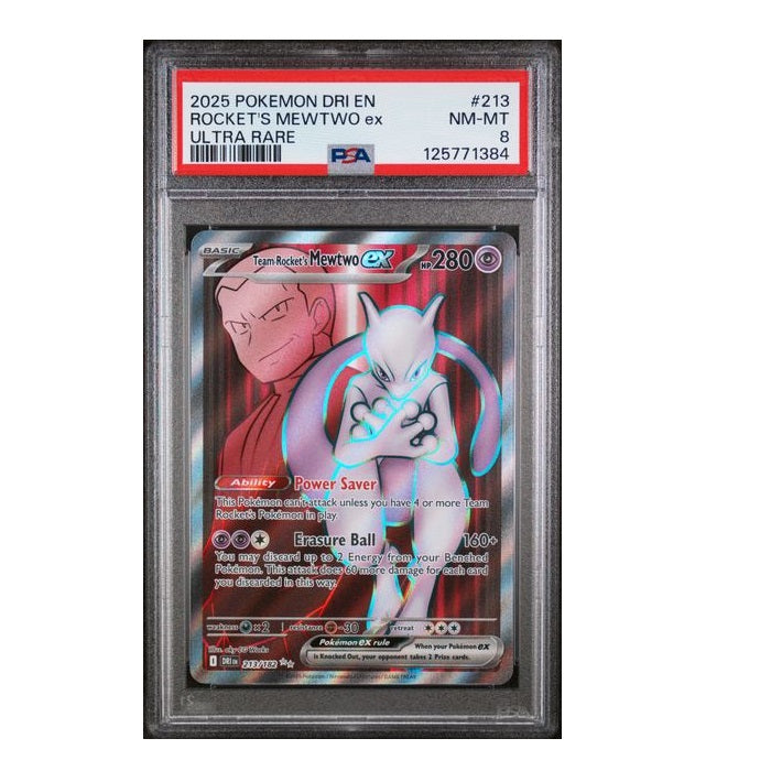 2025 Pokemon Destined Rivals Mewtwo 213/182 PSA NM-MT 8 Preowned