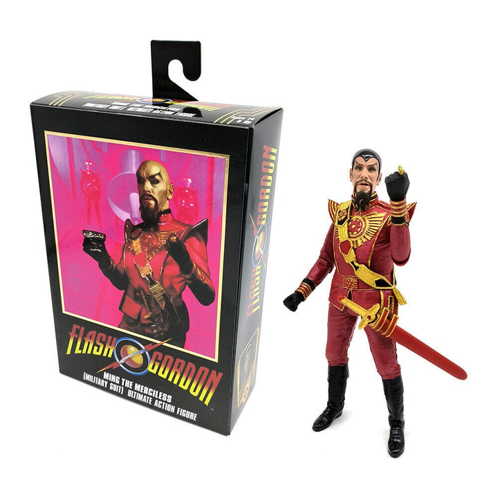 Neca - Flash Gordan Ming The Merciless (Military Suit) Ultimate Action Figure (3+) Preowned
