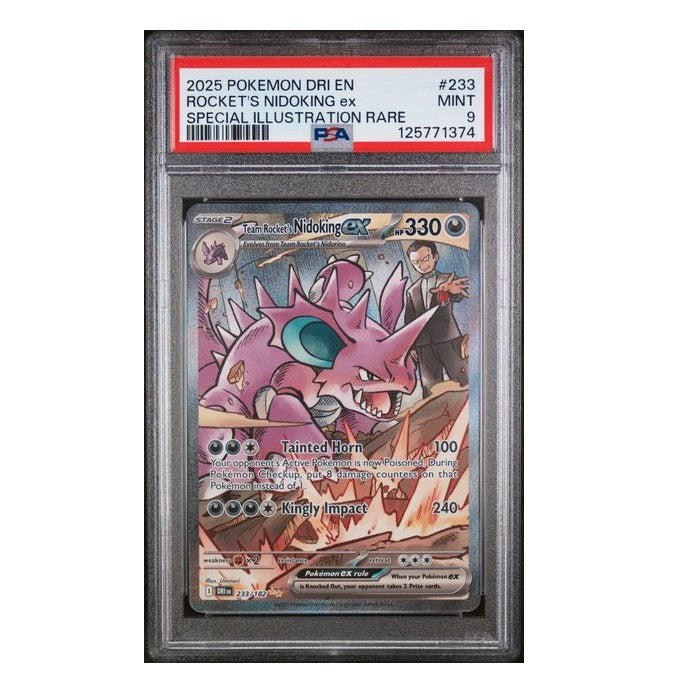 2025 Pokemon Destined Rivals Rockets Nidoking PSA 233/182 Gem Mint 10 Preowned