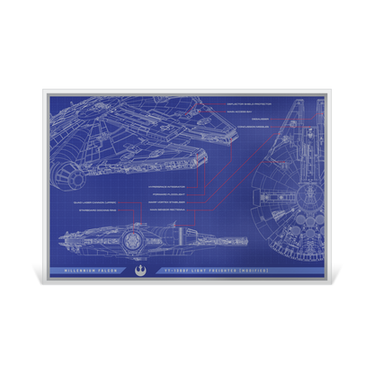 Star Wars™ Blueprint Series -  Millennium Falcon™ 1oz Silver Foil