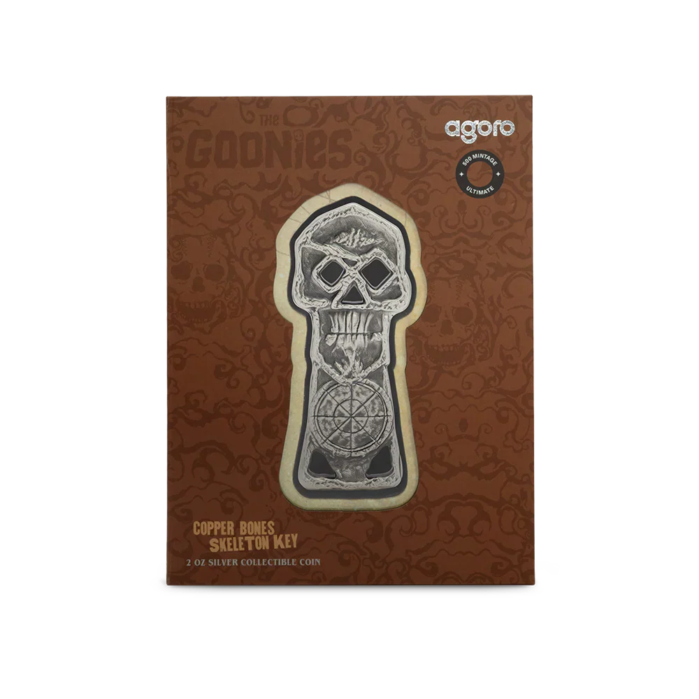 Warner Bros - The Goonies - Copper Bones Skeleton Key 2oz Silver Coin