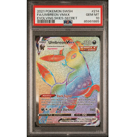 2021 Pokemon Evolving Skies Umbreon Vmax 214/203 PSA Mint 10 Preowned