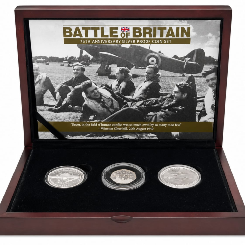 Battle Of Britain 75th Anniversary Silver Proof Coin Set Approx 70.52g Preowned