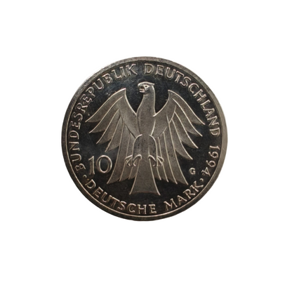 1994 Silver 10 Deutsche Mark Johann Gottfried Herder .625 Preowned