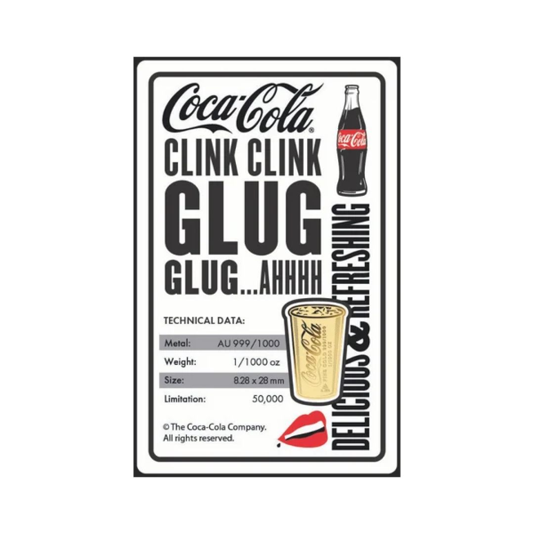 Coca-Cola Pop Art Cup Goldcard - Gold Gift