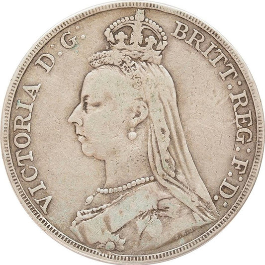 Queen Victoria Jubille Head Silver Crown 1889 Coin Preowned