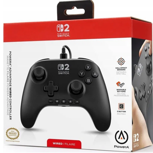 PowerA Switch 2 Wired Controller Black Grade A Preowned
