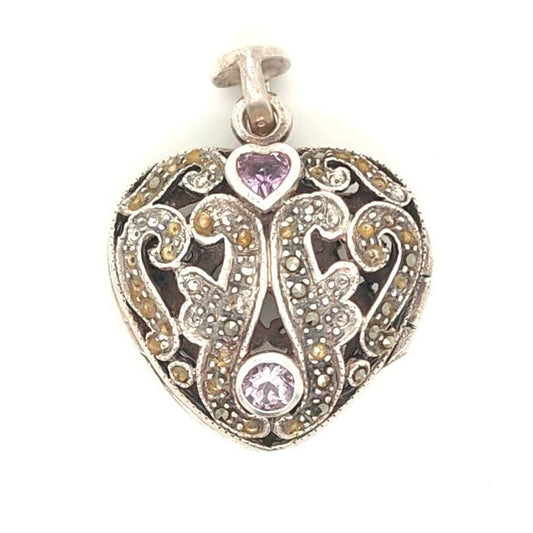 925 Silver Heart Pendant 9.9g Preowned