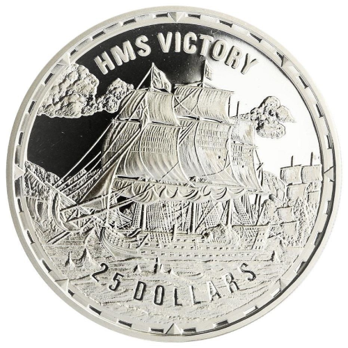 2005 Elizabeth II HMS Victory Silver Coin