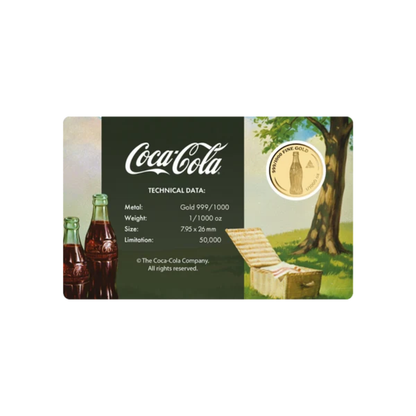 Coca-Cola Vintage Picnic Goldcard - Gold Gift