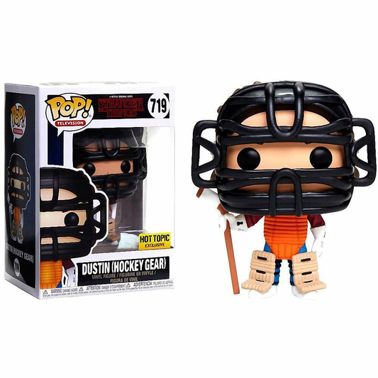 Funko Pop - Stranger Things [719] Dustin Hockey Gear (3+) Preowned
