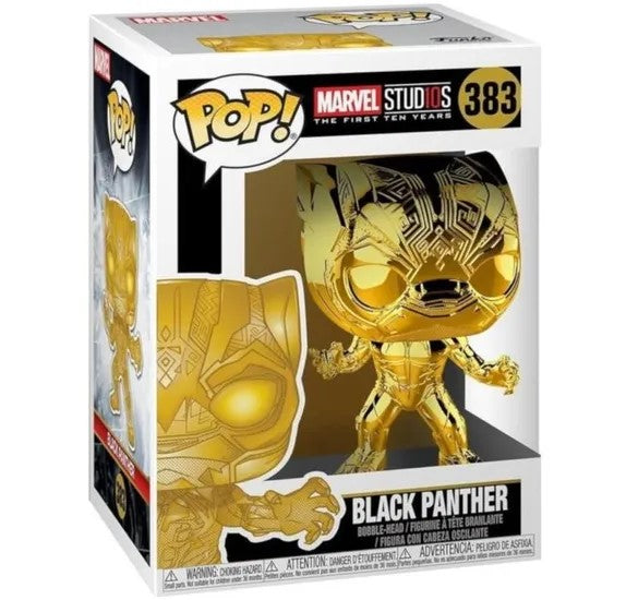 Funko Pop! - Marvel Studios The First Ten Years [383] Black Panther Gold Preowned