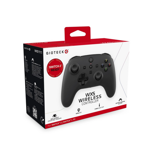 Gioteck WX5 Switch 2 Wireless Controller Black Grade A Preowned