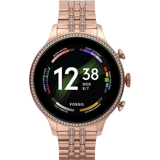 Fossil Gen 6 (FTW6077) Rose Gold Stainless Steel Smartwatch Grade B Preowned